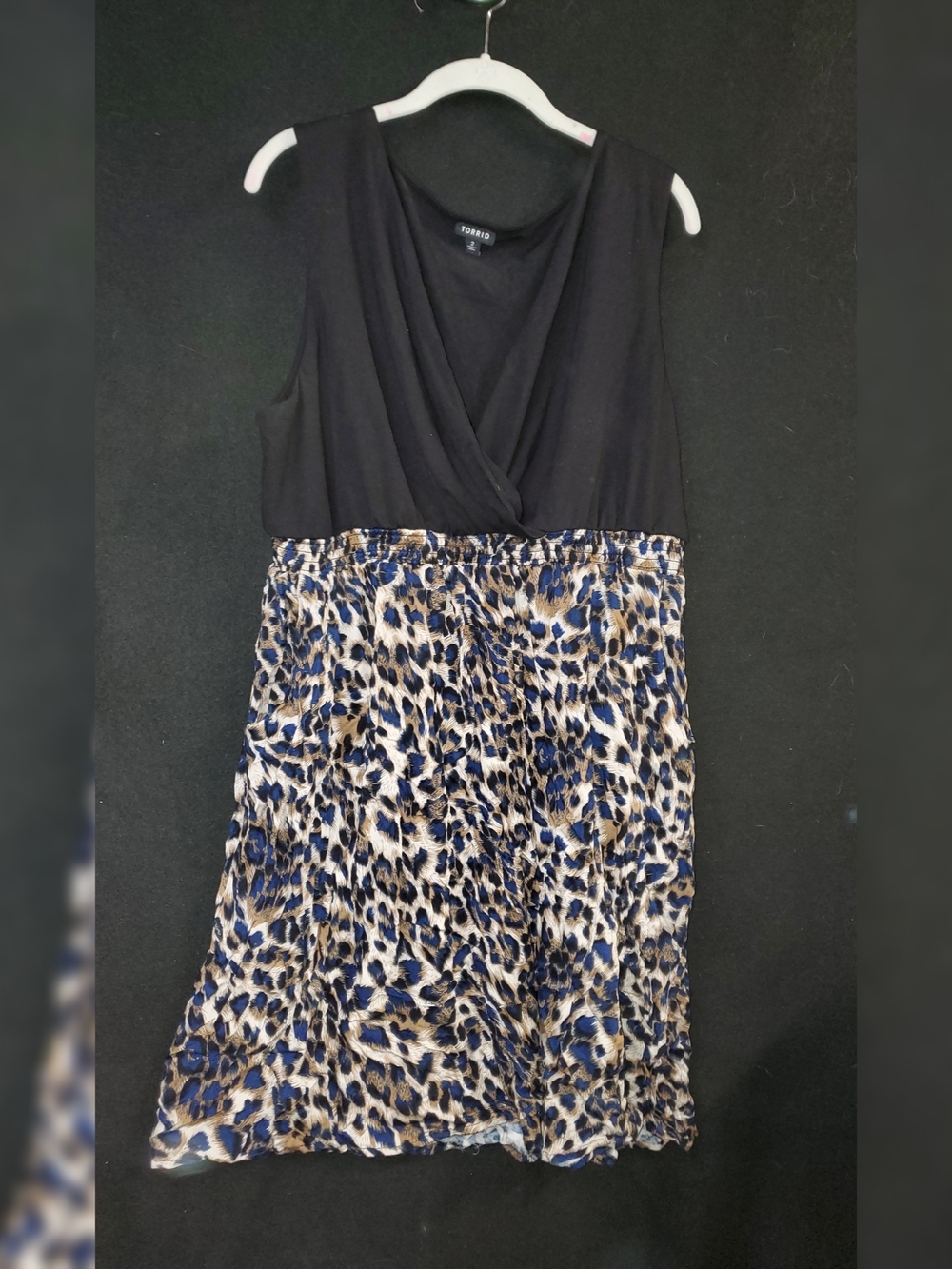 torrid Black Bodice with Blue & Tan Leopard-Print Girls' Dress